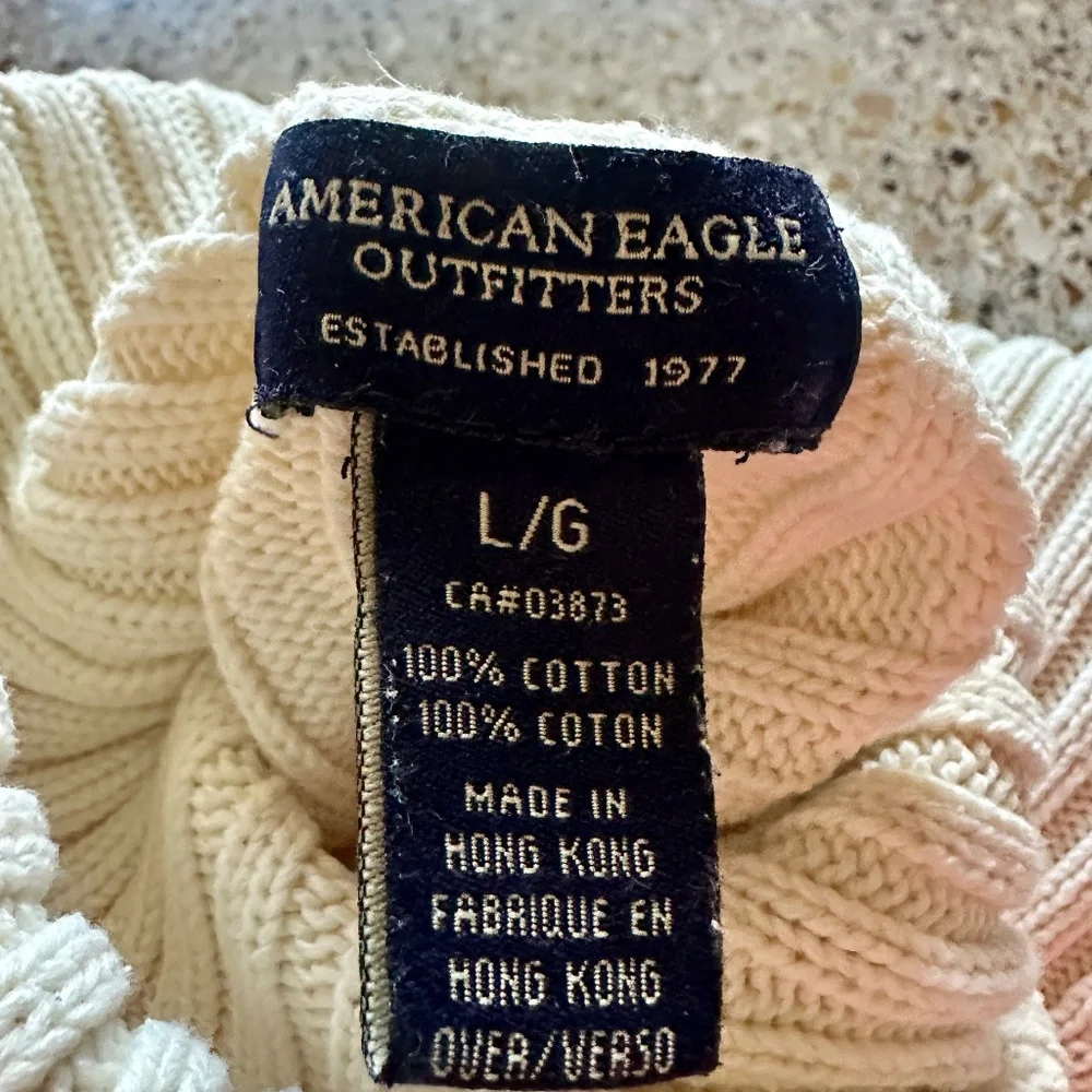 American Eagle Womens L 100% Cotton Turtleneck As Seen on Sydney Sweeney! - Picture 3 of 7